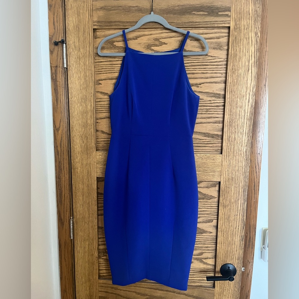 Blue Cocktail Midi Dress